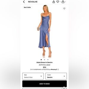 ASTR the Label Gaia Dress | Denim Blue | Large